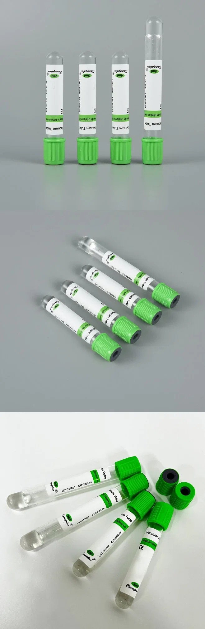 Siny China Glass or Plastic Lithium Heparin Sodium Vacuum Tube Medical Supply with Good Price